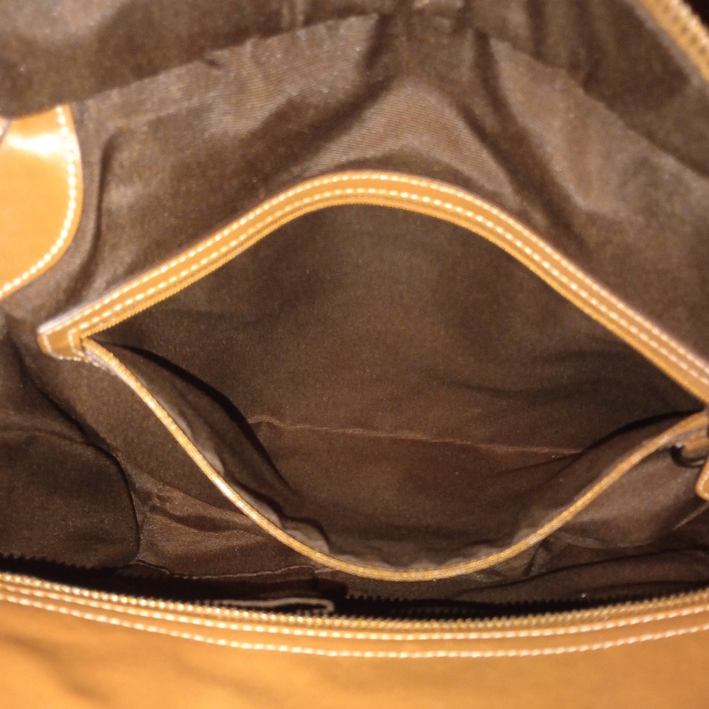Vintage Coach Soho Classic Brown Signature C Camel Tan Leather Sm Tote Bag - Picture 8 of 15